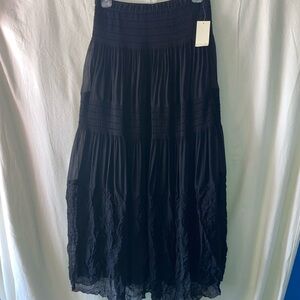 NWT Coldwater Creek Elegant Black Maxi Skirt
